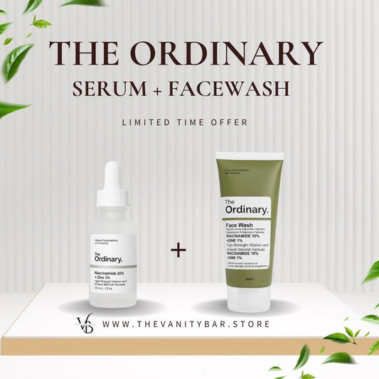The Ordinary Niacinamide 10% + Zinc 1% Serum & Face Wash Duo – Glow & Clarity Combo