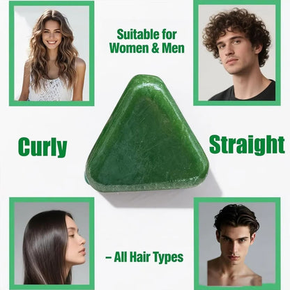Nature Seven™ Green Shampoo Bar – Plant-Based & Nourishing– Regrowth, Dandruff Control & Stronger Hair