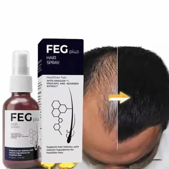 FEG Plus USA Hair Regrowth Spray – Targets Bald Spots, Boosts Thick Hair Growth | 50 ML
