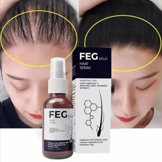 FEG Plus USA Hair Regrowth Spray – Targets Bald Spots, Boosts Thick Hair Growth | 50 ML