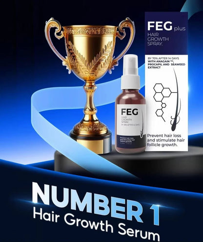FEG Plus USA Hair Regrowth Spray – Targets Bald Spots, Boosts Thick Hair Growth | 50 ML
