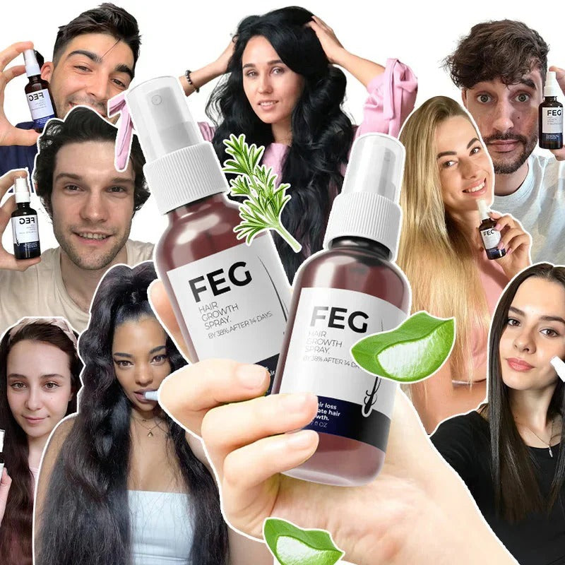 FEG Plus USA Hair Regrowth Spray – Targets Bald Spots, Boosts Thick Hair Growth | 50 ML