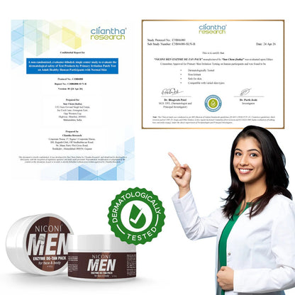 Niconi Men Enzyme De-Tan Cream | Tan Removal, Brightening & Deep Cleansing for Men | Buy 1 Get 1 Free